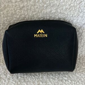 Matein Black Toiletry Bag - 8” X 6”.  NEW!